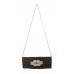Evening Bag - Satin w/ Rhinestone Knot Accent Charm - BG-90790PU